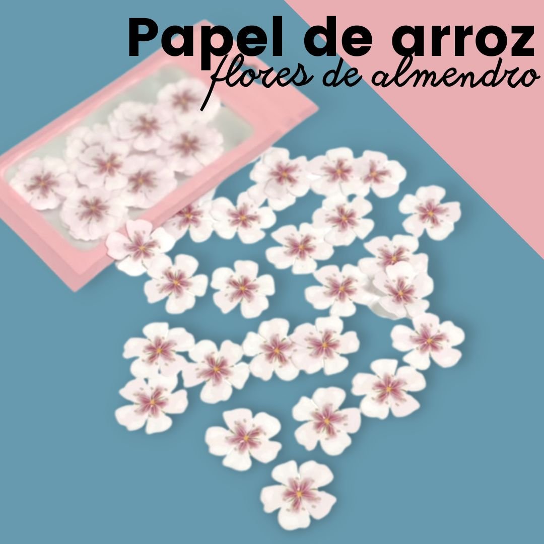 Flores de almendro de oblea