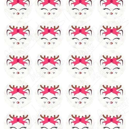 Impresión comestible reno navideño