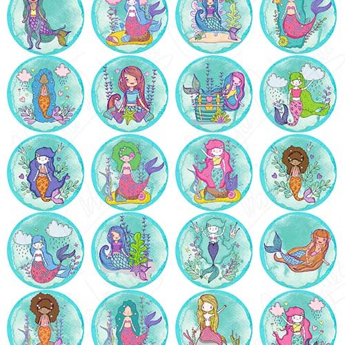 Impresiones comestibles sirenas