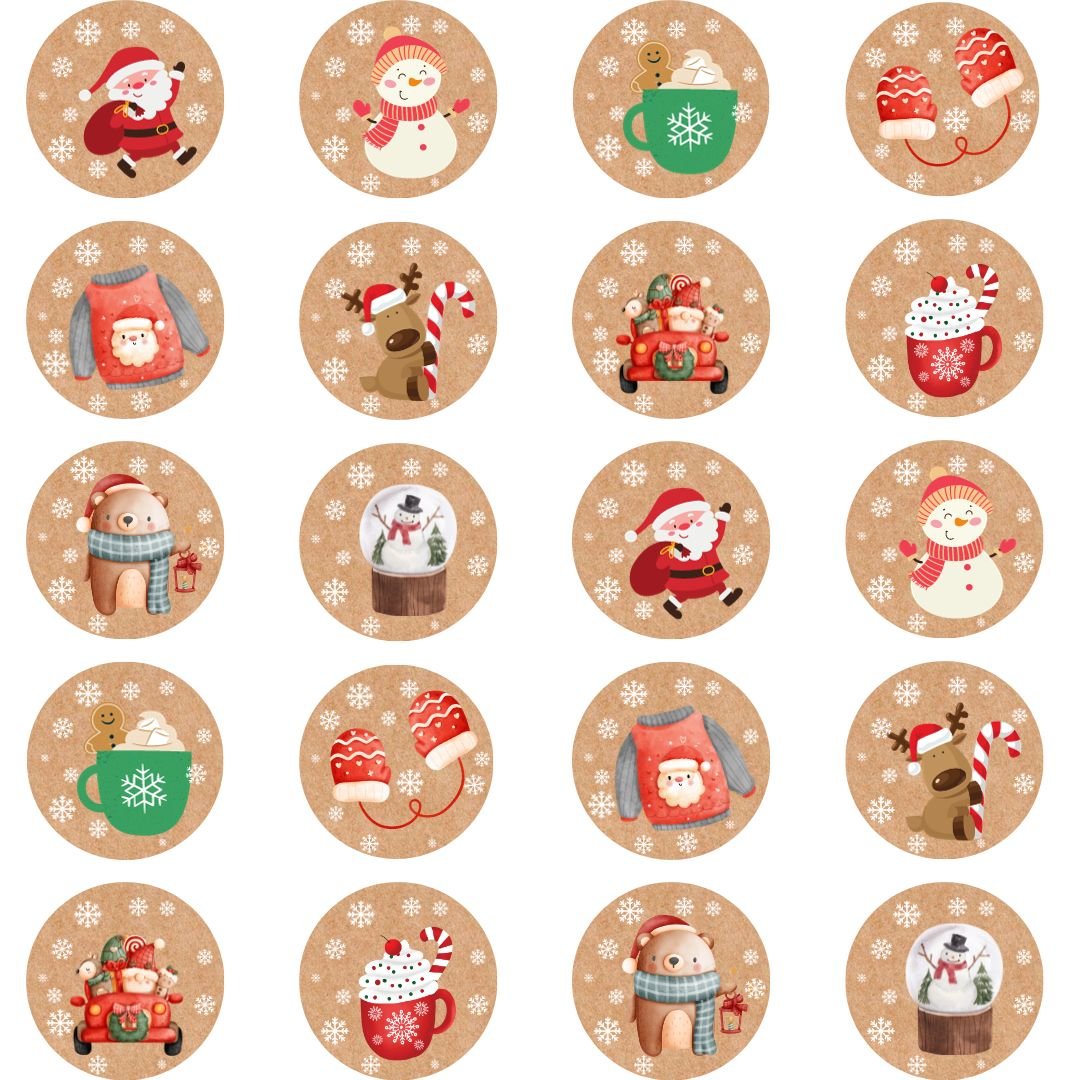 Impresión comestible navideña vintage